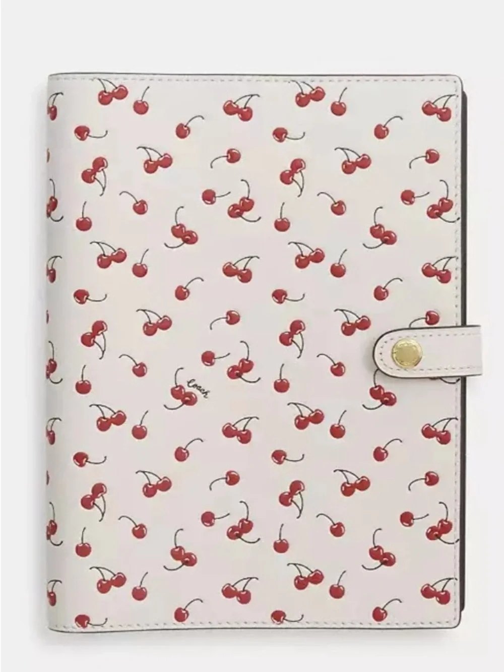 Coach Cherry Print Notebook and pen/pencil case holder